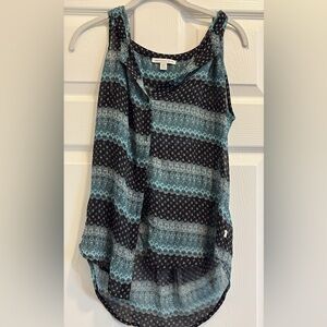 Elegant Black and Teal Women's Top
